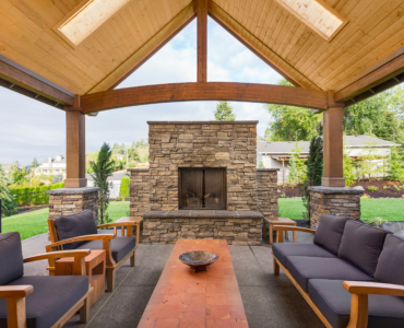 Beautiful Covered Patio Outside New Luxury Home